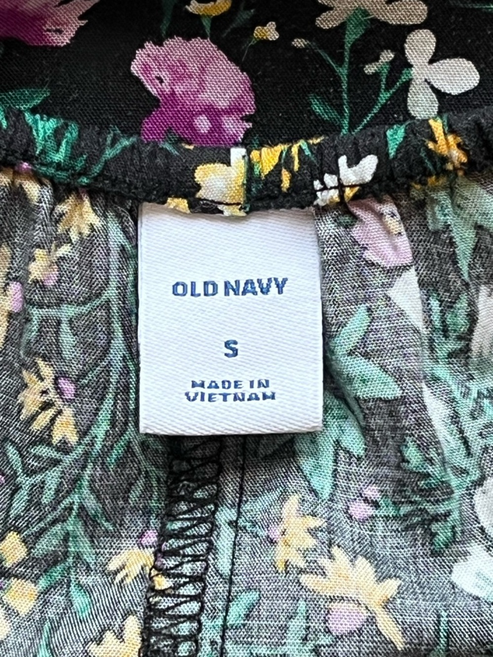 Old Navy Black Floral V-Neck Maxi Slip Dress Adjustable Cross Back Size S - Picture 4 of 10